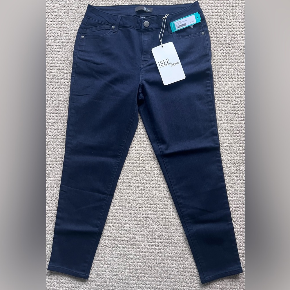 1822 DENIM Kim Mid Rise Skinny Jean 12P Black